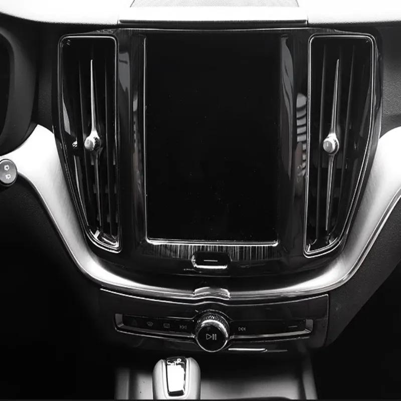 Для Volvo XC60 XC 60 2018- Аксессуары для интерьера ABS Крышка вентиляционного отверстия центральной консоли Рамка панели GPS-навигации