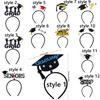 Celebrate Graduation Cap Headband Non-slip Colorful Bachelor Cap Hair Hoop Personality Shiny Doctoral Hat Headdress