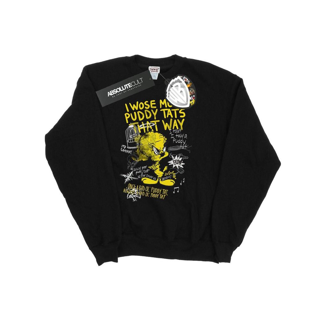 Looney Tunes Mens Tweety Pie More Puddy Tats Sweatshirt