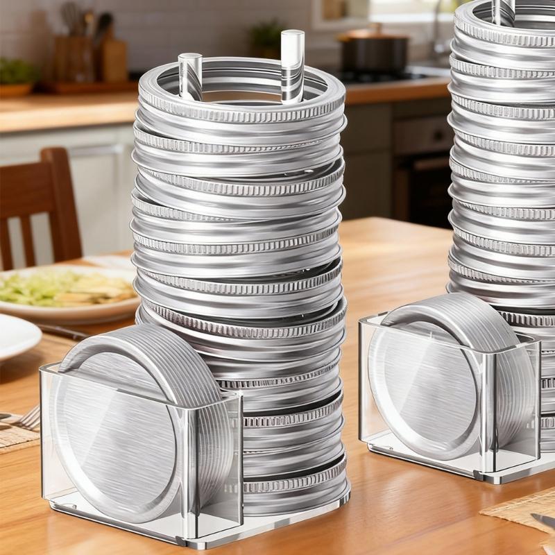 Elegant Acrylic Storage Solution for Mason Jar Lids Home Kitchen Organizer Unit Home Organization Solution