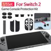 3/5 Набор Защитных Аксессуаров Комплект для Игровой Консоли Switch 2 Силиконовые Колпачки для Стиков Рукоятки Заглушки от Пыли Наклейки для Левой Правой Ручки