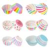 100Pcs Party Muffin Cup Rainbow Cake Mold Paper  Cupcake Baking Boxes Wrapper