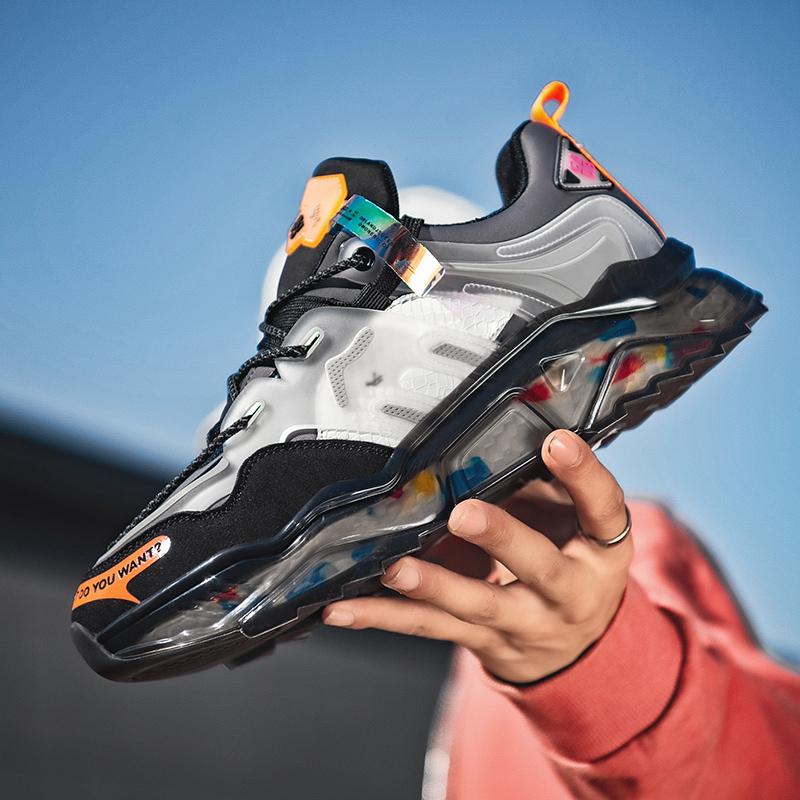 Mens High Quality Men's Non-slip TPR Rubber Soft Sole Fashion Sports Running Shoes