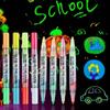 DIY Graffiti Luminous Pen Dual Tip Highlighter Pen Personalized Hand Account Pen School Office