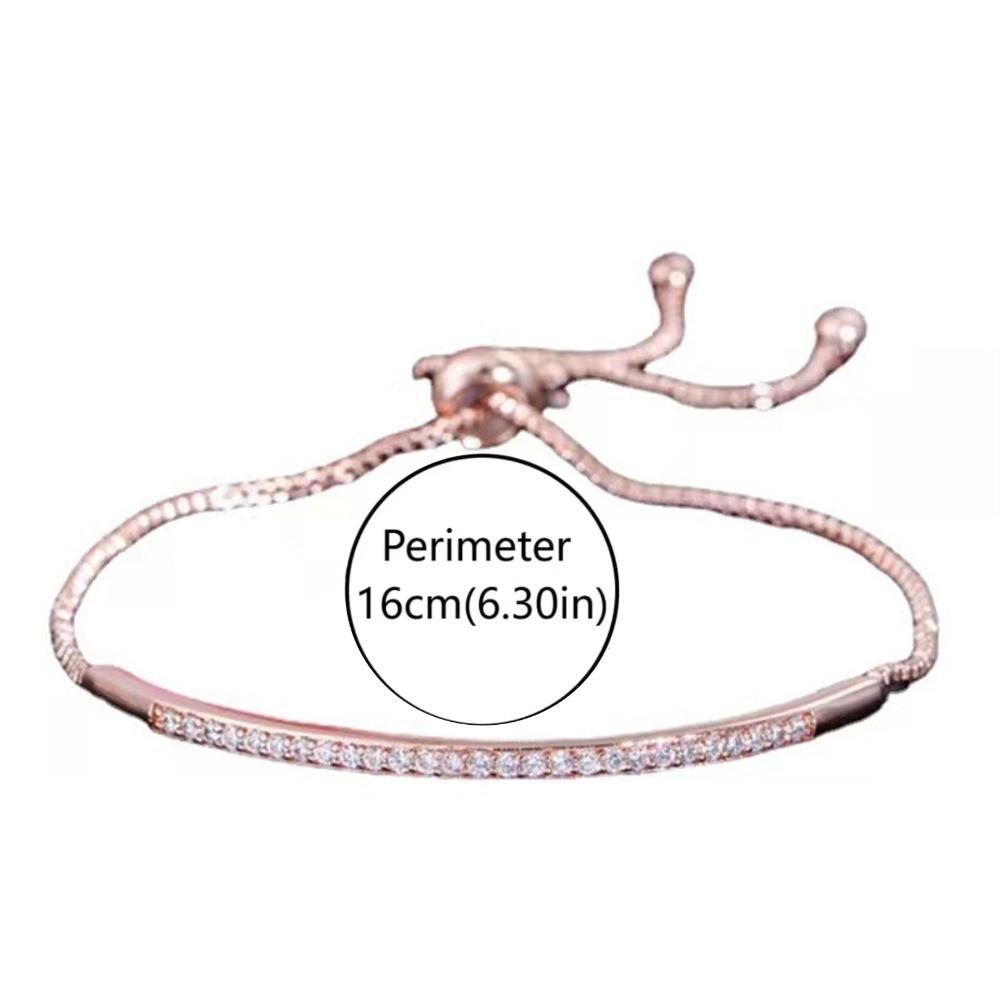 Регулируемый браслет со стразами, простой браслет-манжета из нержавеющей стали, креативный хрустальный браслет, женский