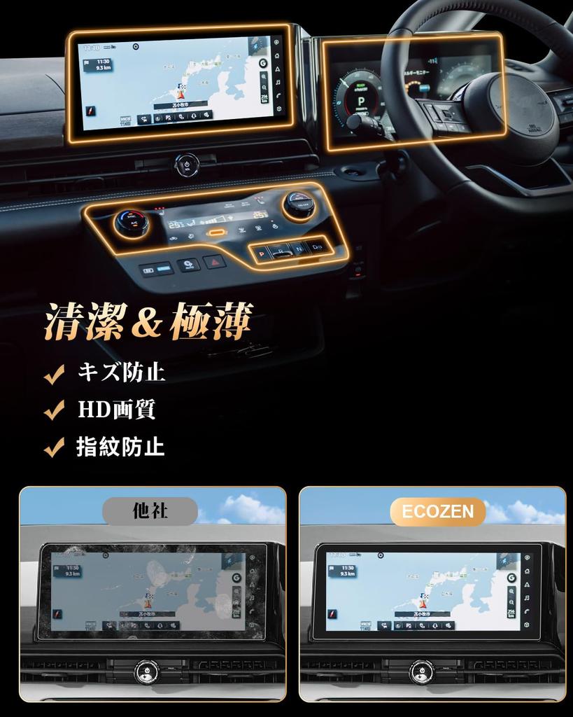 ECOZEN Nissan Serena c28 навигационный файл пленка для кондиционера файл приборной панели ПЭТ-пленка, которая не ломается даже при сгибании c28 Serena эксклюзивный защитный лист