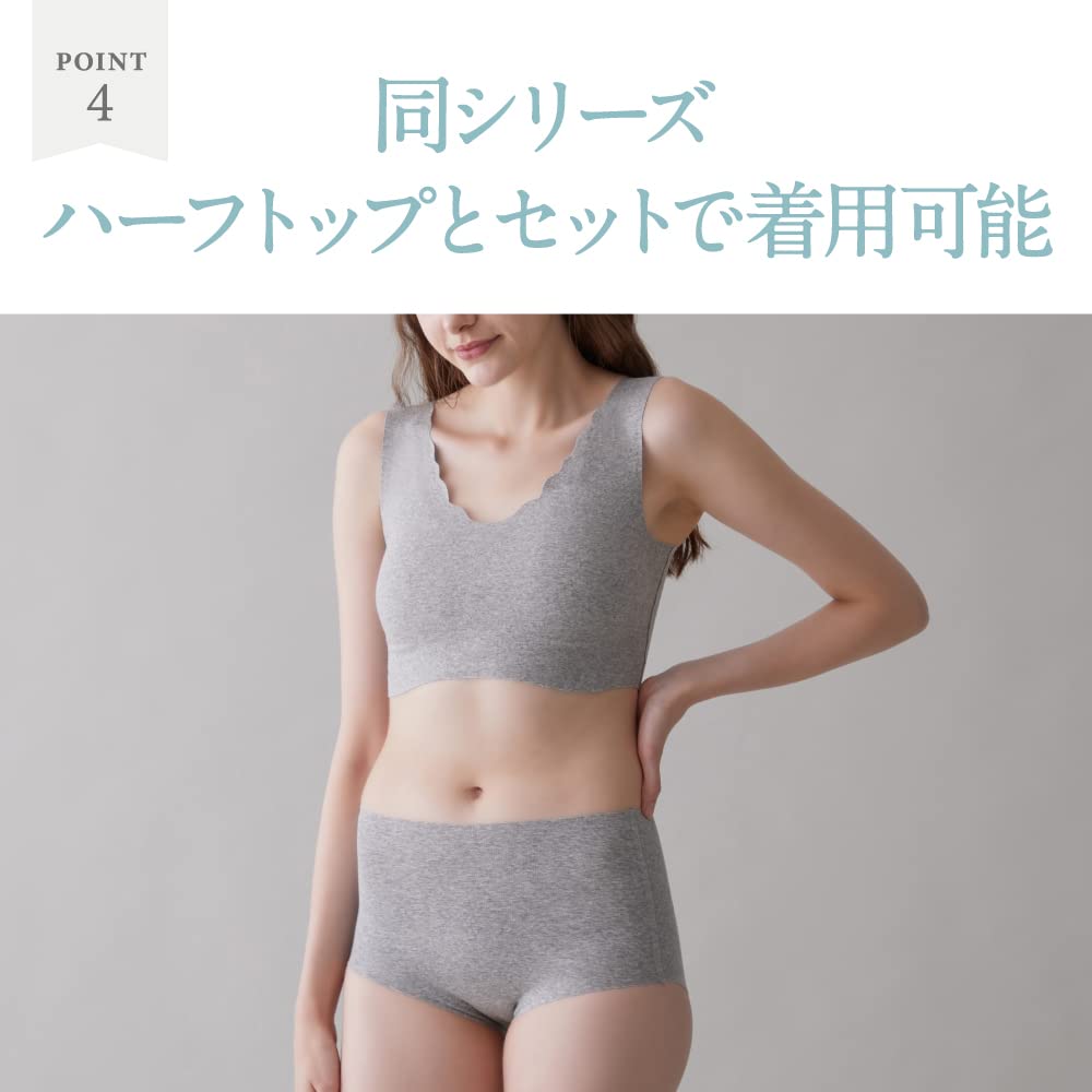 Kirei Labo KL2070T Cotton Blend and Less Panties Seamless, Hypoallergenic, Show-Through.