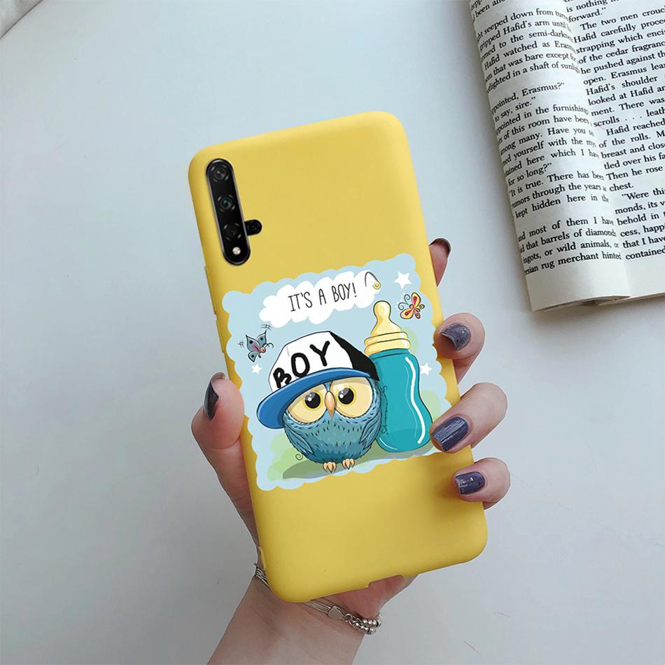 Чехол для Honor 20 Мультяшки Сердце Любви ТПУ Funda Для Huawei Honor 20 Pro Lite YAL-L21 YAL-L41 20S MAR-LX1H Задняя Крышка Чехол для Телефона