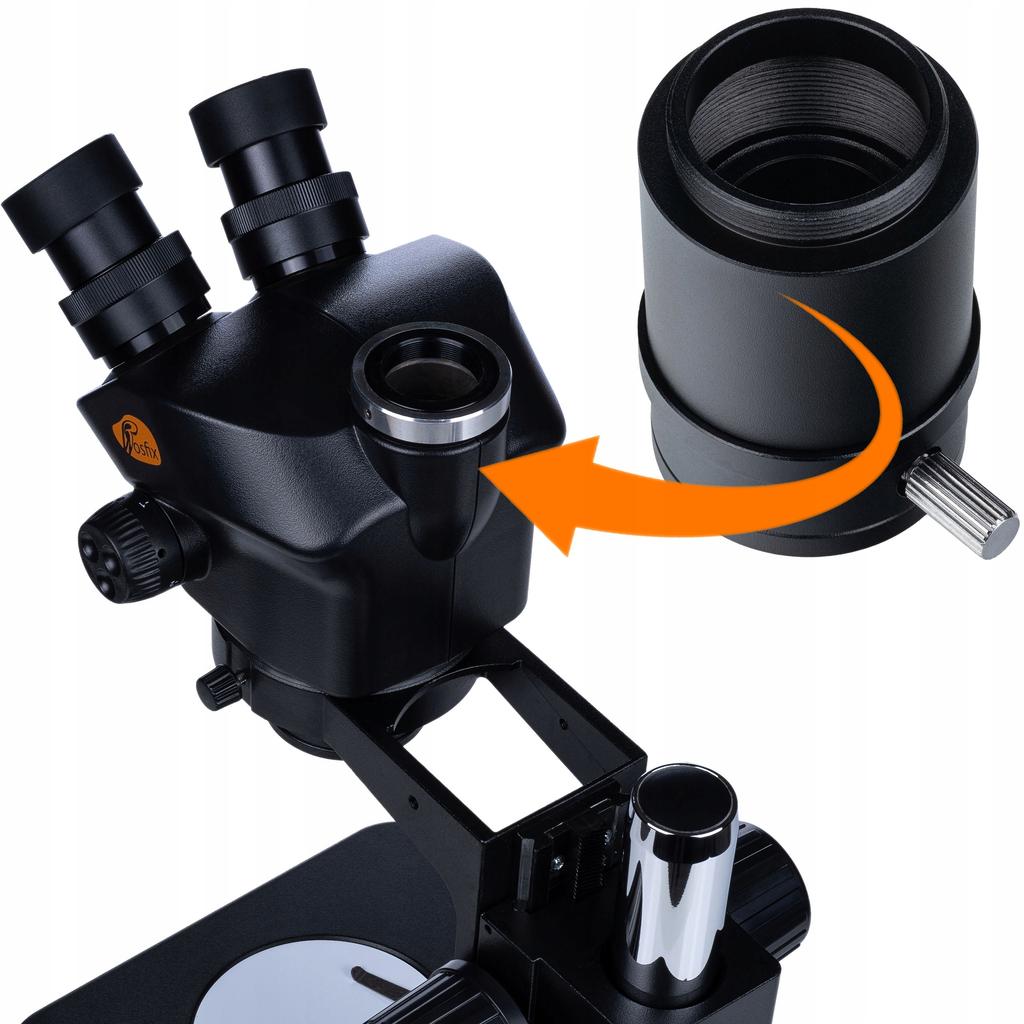 Rosfix Mikroskop Trinokularowy 7–45x z Kamerą 16MP 4K i Oświetleniem LED 56 – Zoom Optyczny | C-Mount | Inspekcja PCB | Serwis SMT