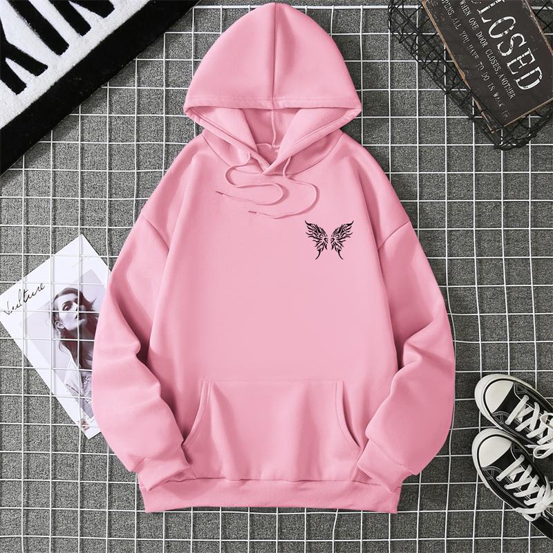 In The Future Dark Black Butterfly Creative Design Hoodie For Male Hip Hop Fleece Hoody Fashion Streetwear Pocket Tops