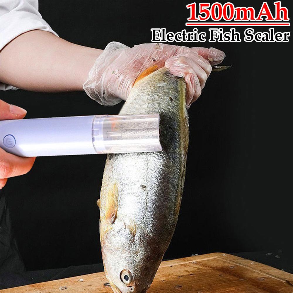 Электрический скребок для чистки рыбы, скребок для чистки рыбы, 1500 мАч, инструменты для морепродуктов, строгальный станок для чистки рыбы для шеф-поваров и домашних поваров, инструменты для чистки рыбы