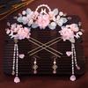 Earring Hanfu Hair Stick Tassel Flower Hair Comb Chinese Style Hairpin Set  Girl Hair Accessories