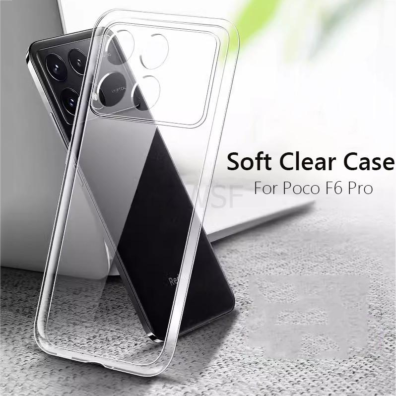 Простой тонкий мягкий прозрачный чехол из ТПУ для Xiaomi Poco F6 Pro PocoF6 Pro G Чехол Fundas Capa