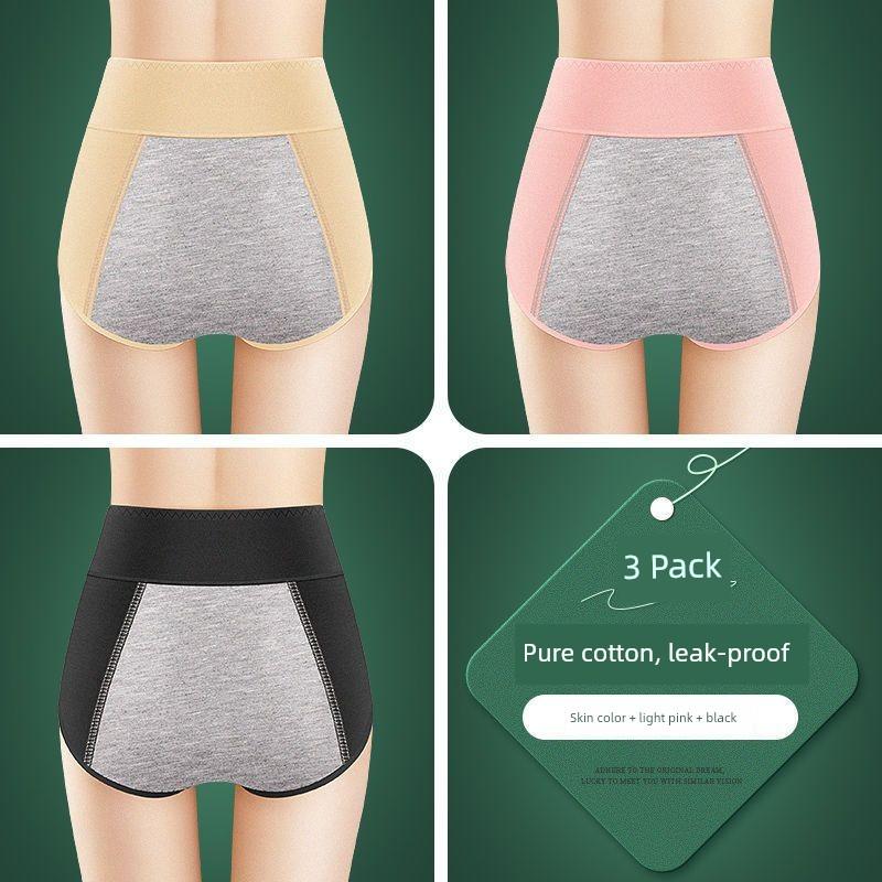 Menstrual Period Leak-Proof High-Waisted Cotton Panties for Women