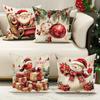 Рождественское украшение наволочка новогодний подарок Санта Клаус Снеговик Птица наволочка диванная подушка наволочка украшение для комнаты дома