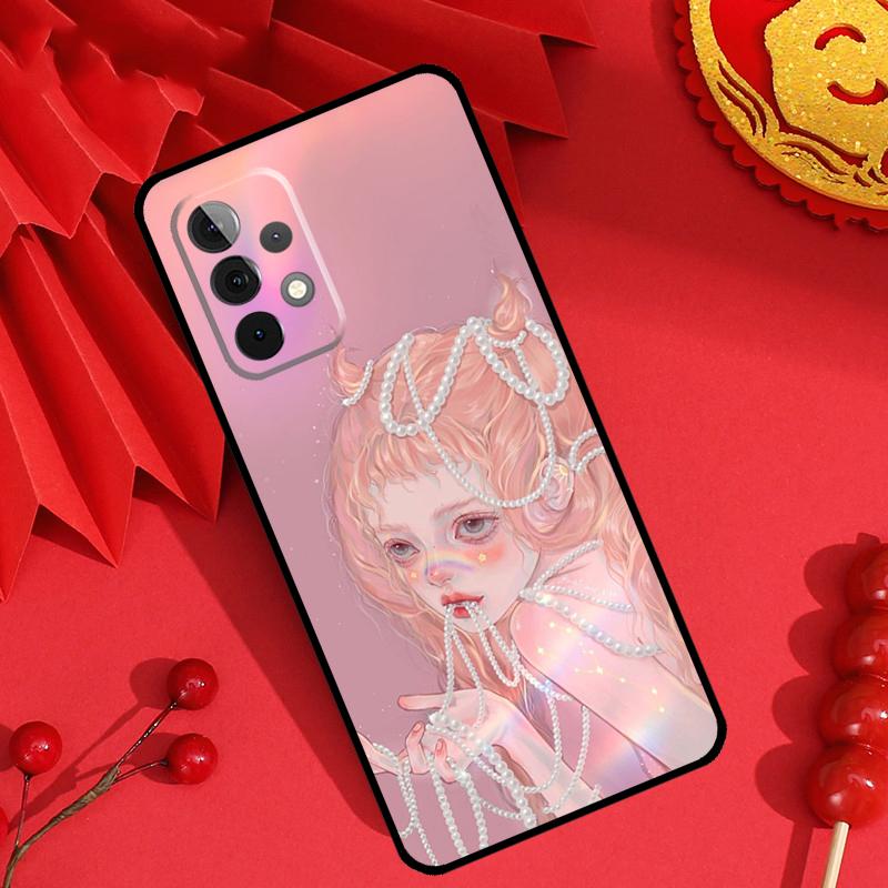 Милый и Красивый Чехол-Раскраска для Девочки для Samsung Galaxy M15 M55 M31 M13 M11 M12 M14 M06 M16 M36 M56 M53 M32 M52 M35 M34 M54