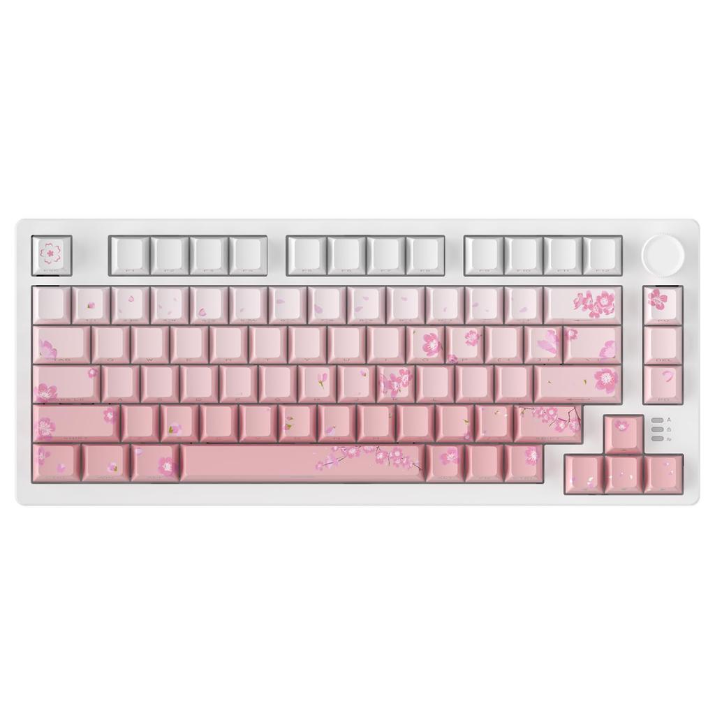 DAREU EK75PRO Gaming Keyboard Wireless Cherry Pink Tenkeyless USB Connectable Gasket Mount 81 Keys English Layout Cute RGB Mechanical Keyboard Hot