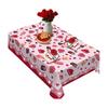 Valentine's Day Tablecloth Love Heart Tablecloth Rectangular Square Romantic Table Cover for Anniversary Wedding Party