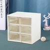 Convenient Cosmetic Storage Box Transparent And Visible Organization 3 Colors Mini Compact 6/9 Drawers Storage Container for Home