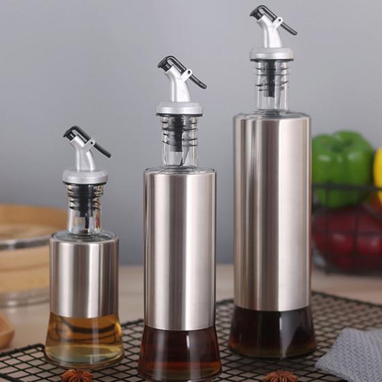 200/350/500 мл Бутылка-диспенсер для масла и уксуса из нержавеющей стали, Масленка, Кухонный гаджет