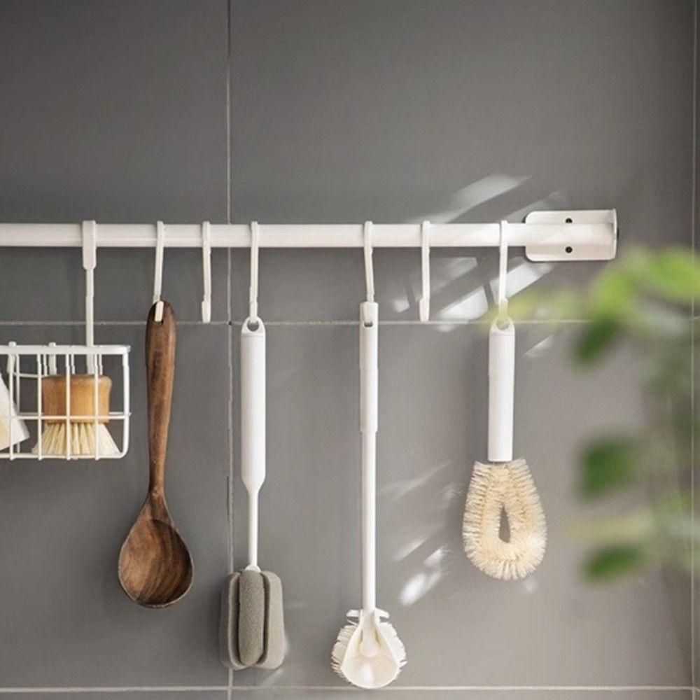 Long Handle Cup Brush Folding Brush Head Cleaning Brush New Glass Cleaner  Feeding Bottle