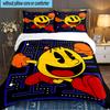 3PCS Pacman Bedding Set,Including 1pc Duvet Cover And 2pcs Pillowcases Perfect for Bedroom, Dormitory, Large size Fan Christmas gift