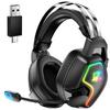Ozeino Gaming Headset Gaming Headphones Ps5 Ps4 Switch Headset Bluetooth Headphones Wireless [TYPE-C&USB Wireless Receiver/Bluetooth/3.5mm Wired 3WAY