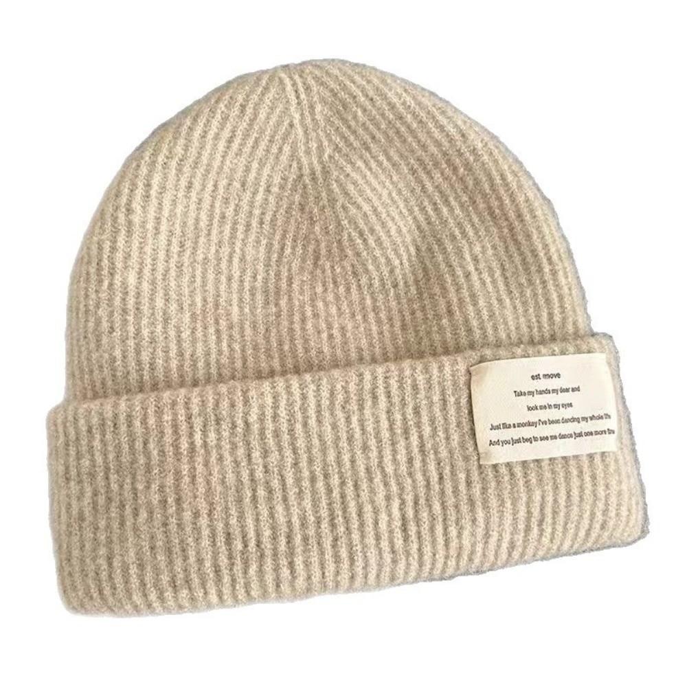 Ветрозащитная шапка-бини однотонная вязаная крючком шапка-колпак модная зимняя вязаная шапка