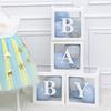 Balloon Box Exquisite Party Decor Baby Shower Supplies A-Z Letter Cardboard Cube Clear Box for Propose Marriage