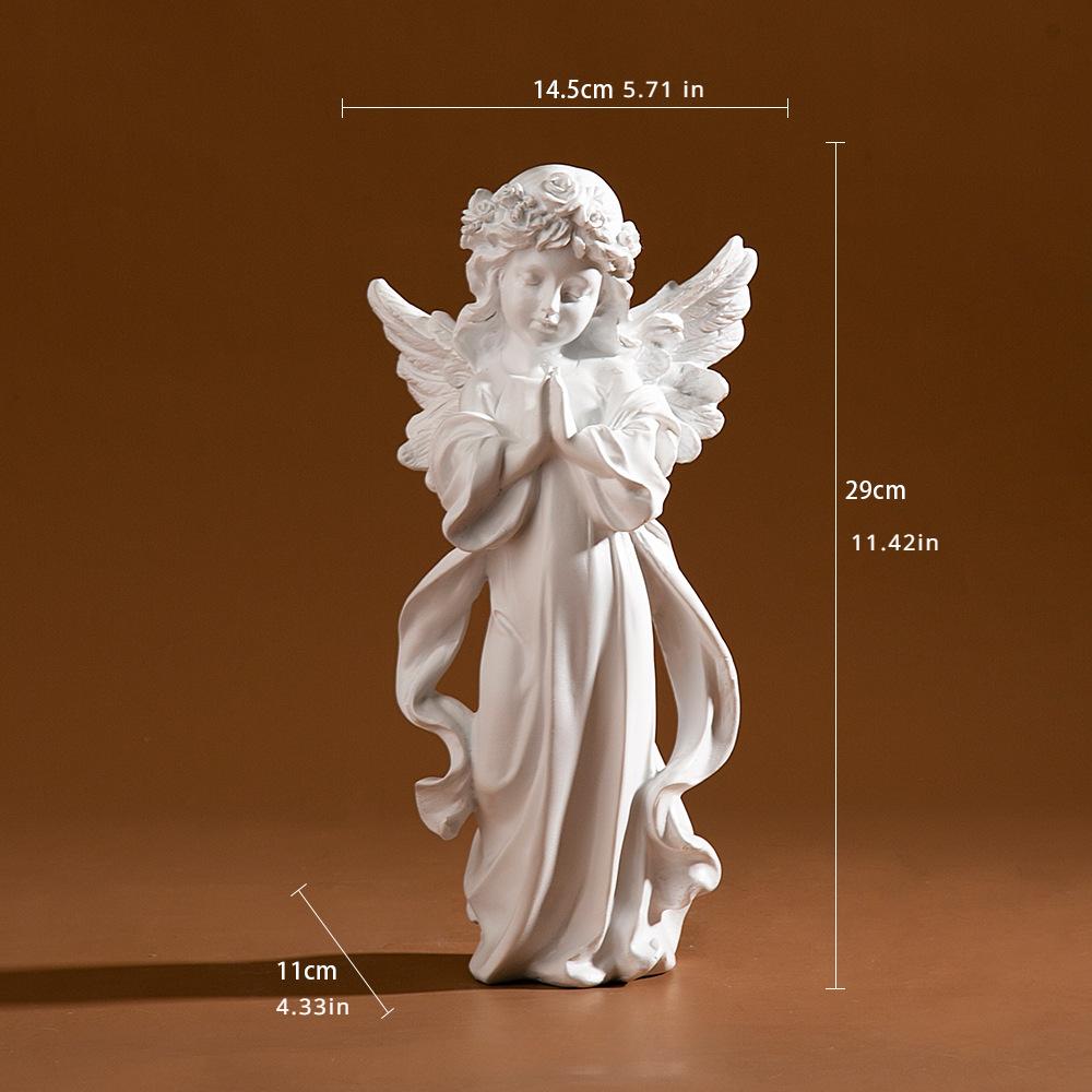 Статуэтки молящегося ангела, художественная декоративная статуэтка, декор для дома и сада, коллекция ангелов, мемориал для тумбы под телевизор, письменного стола, книжной полки