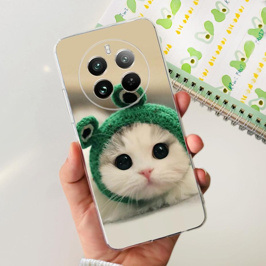 Чехол для Realme 12 Pro Plus Новый Модный Расписной Чехол Прозрачный Силиконовый Мягкий ТПУ Чехол для Телефона Для Realme 12 Plus Realme12 Pro + Корпус