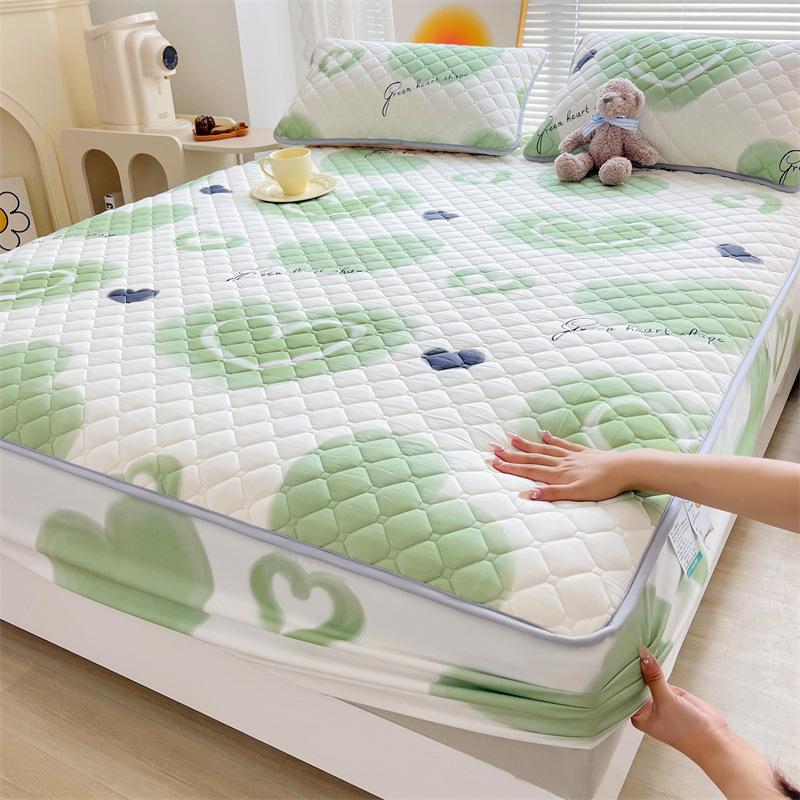 Антибактериальный комплект из трех предметов из хлопка и сэндвича. Утолщенное хлопковое покрывало, матрас с хлопковым нескользящим защитным чехлом Simmons.