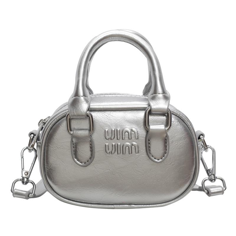 2025 новая маслянистая мини-сумка нишевая сумка для помады кроссбоди родительско-детская маленькая сумка-боулинг женская сумка