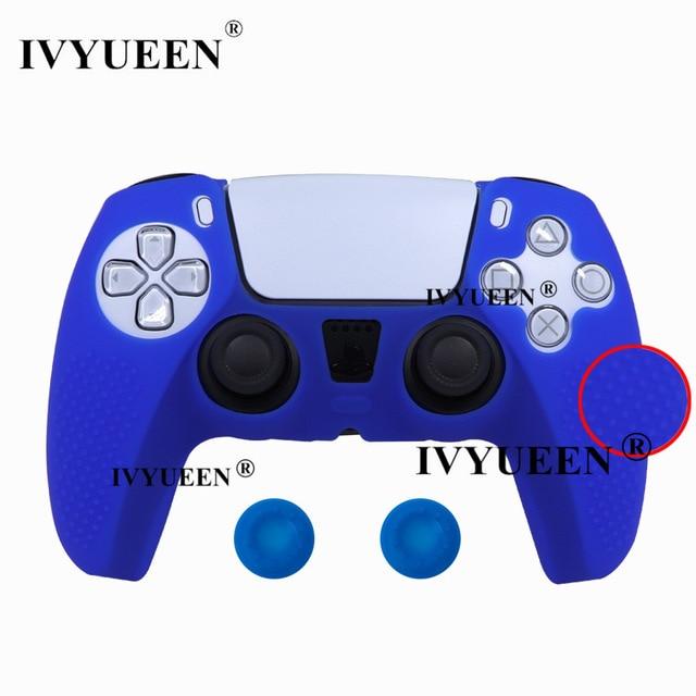 Нескользящий силиконовый чехол IVYUEEN для Sony PlayStation Dualshock 5 PS5, чехол для контроллера, ручка для большого пальца, крышка для DualSense