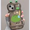 Потеющая лягушка кукла для apple 17promax чехол для мобильного телефона iphone15 двойной держатель 16 силиконовый 14 прозрачный