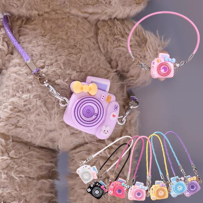 1/6 шт. Мини DIY Камера Наряд Плюшевая Игрушка для кук Labubu 17 см Аксессуары для кукол Подвесные на шею Аксессуары для кукольного домика Подвеска для кукольного домика