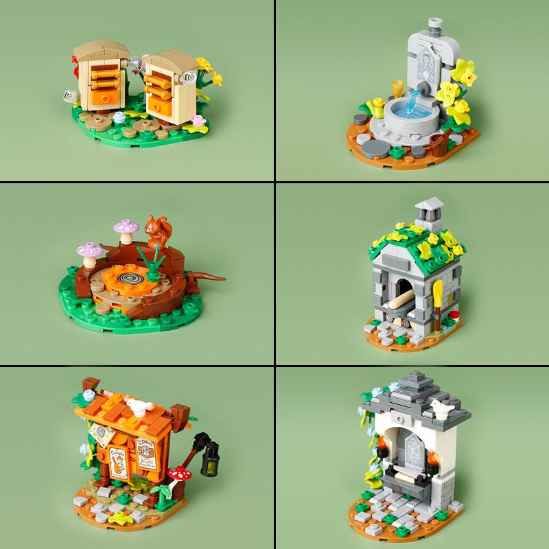 MOC Кубики Игрушки Оружие Средневековый Город Строительные Блоки Фигурки Солдат Сторожевая Башня Дозорная Башня Подвесная Клетка Щит Аксессуар Дети