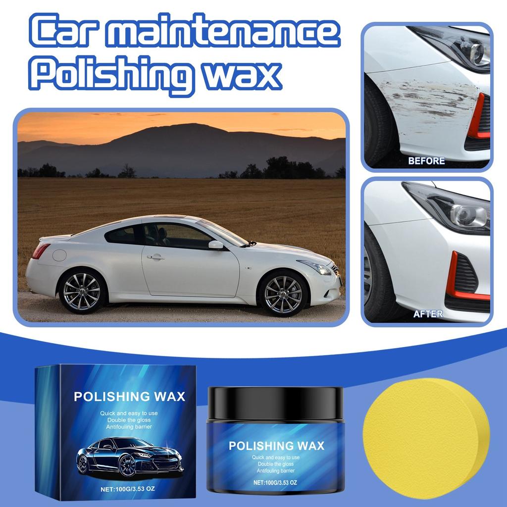Polishing Wax,Car Bright Polishing Wax,Car Polish,Car Maintenance Polishing Wax Car Paint Polishing Maintenance Glazing Waxing