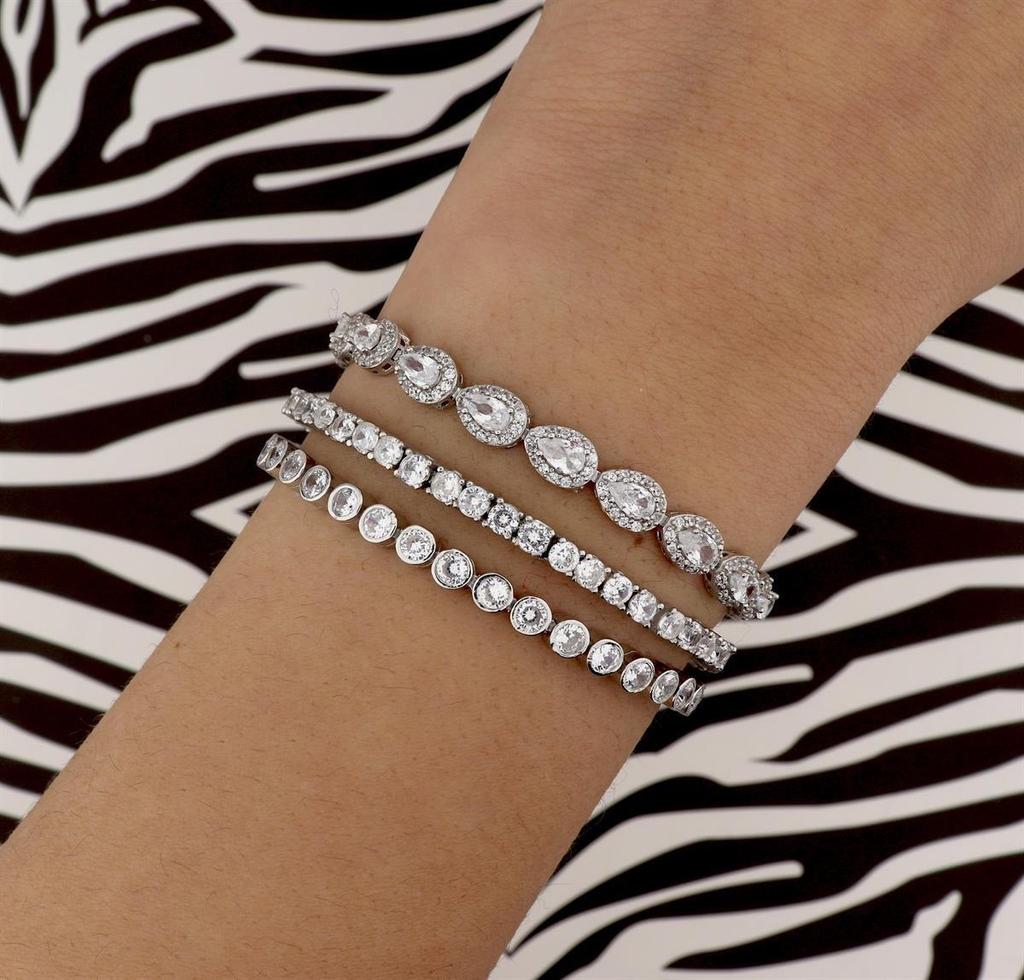 Браслет из стерлингового серебра с каплевидной огранкой для женщин, модный женский браслет, браслет с грушевидной огранкой из циркония, ювелирные изделия турецкого дизайна