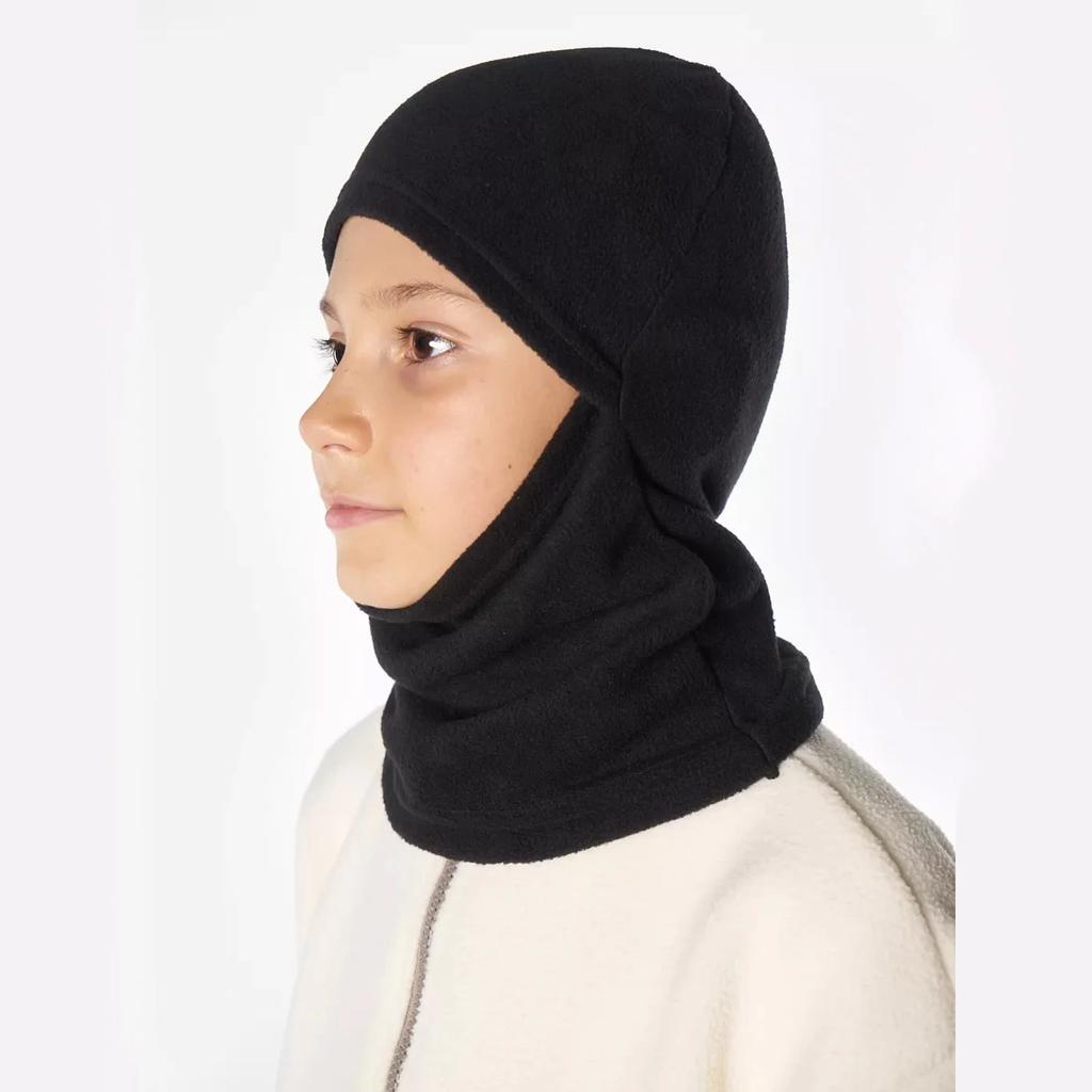 Балаклава дитяча багатофункціональна 3 в 1 зима PERTO фліс Чорний