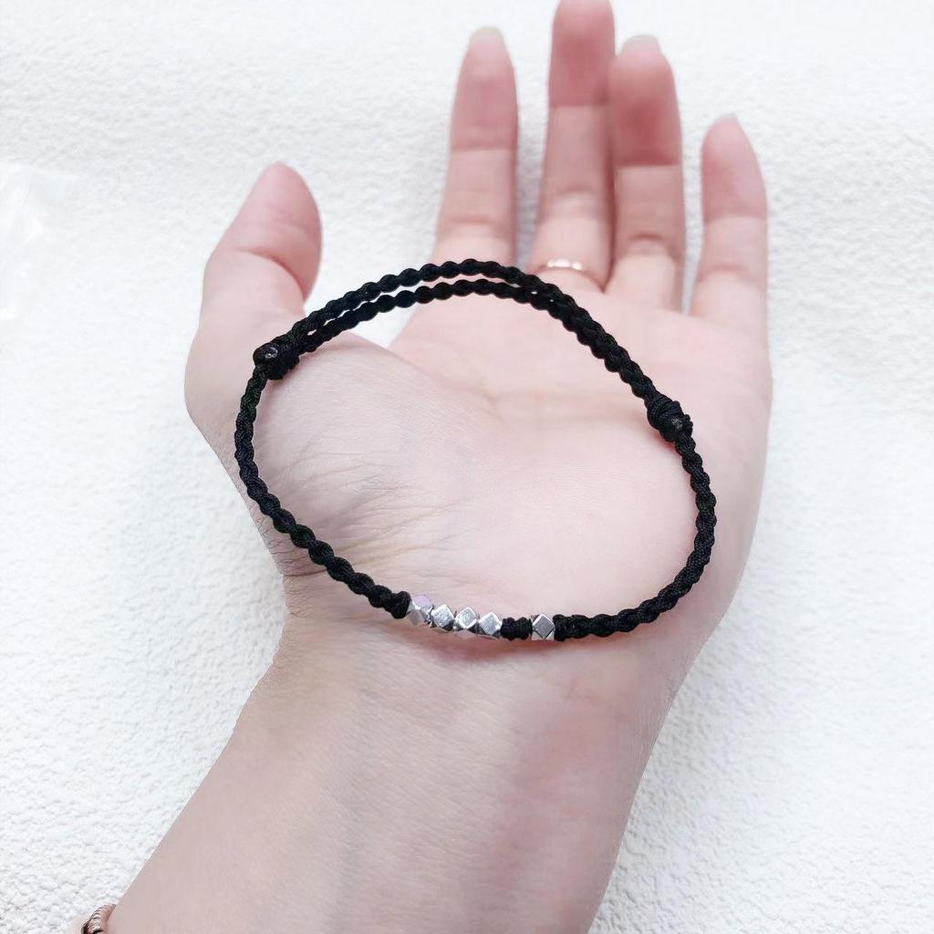 Lucky Red and Black Rope Bracelets for Men and Women - Simple Couple Design