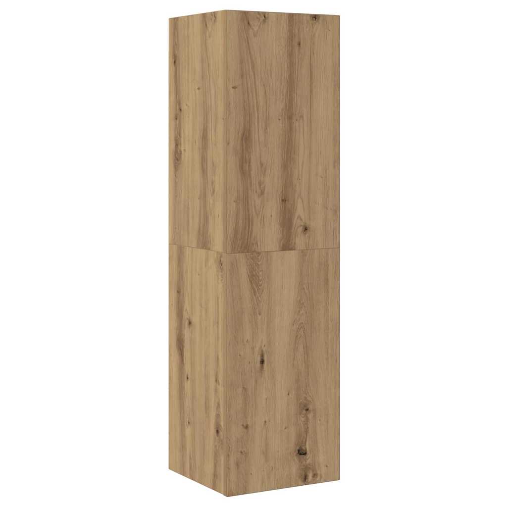 Wall Mounted TV Cabinet 4 pcs Artisan Oak Wood Based Material