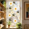 Наклейка на окно 'Исцеляющий родник', сцена на окне, отклеиваемая, статическая пленка для конфиденциальности, узор 'Цветок и пчела'