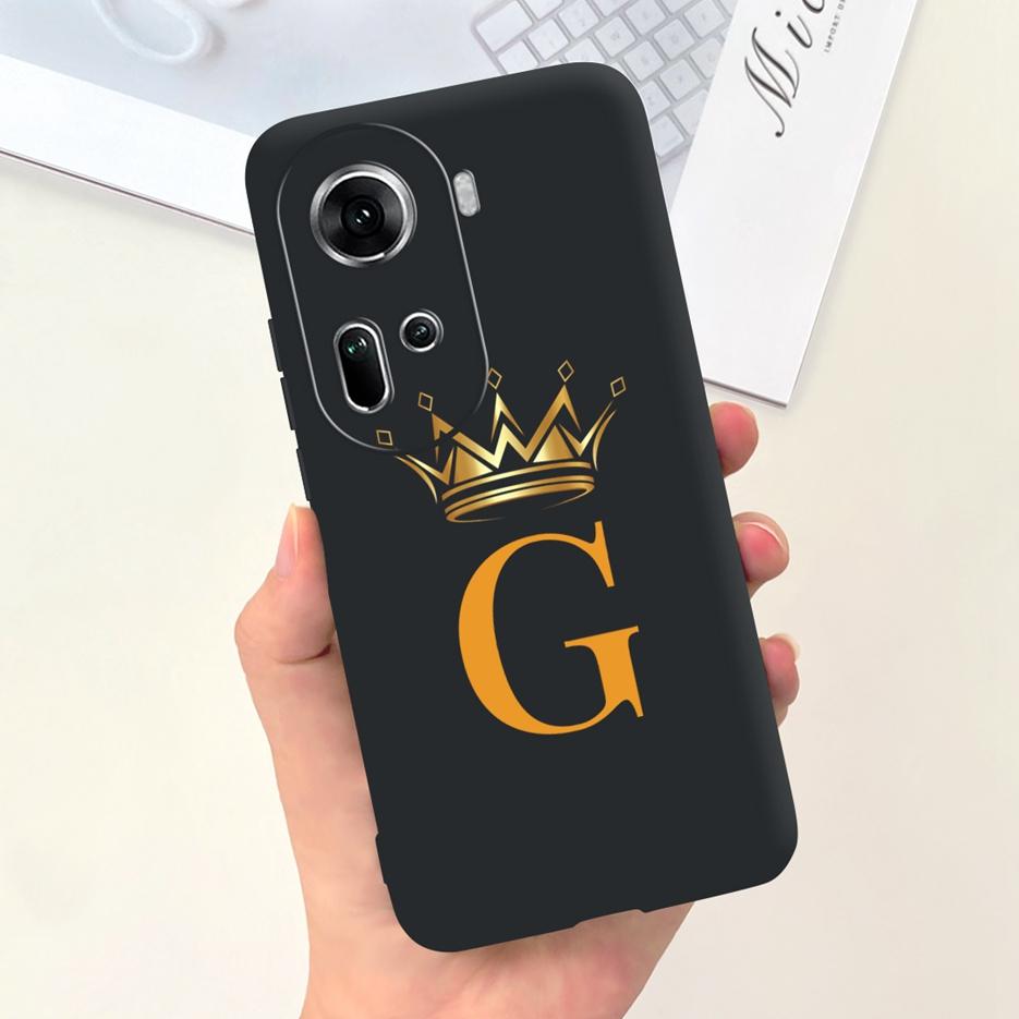 Чехол для Oppo Reno 11 5G Reno11 F Милая корона Буквы Чехол Мягкий силиконовый чехол для телефона Для Oppo Reno11 Pro Reno 11F Задняя крышка Сумки