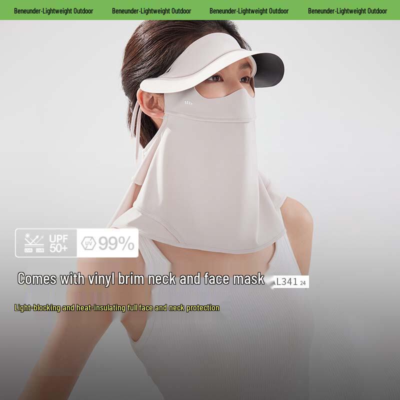 Beneunder Women's UV Protection Face Mask with Neck Cover & Brim