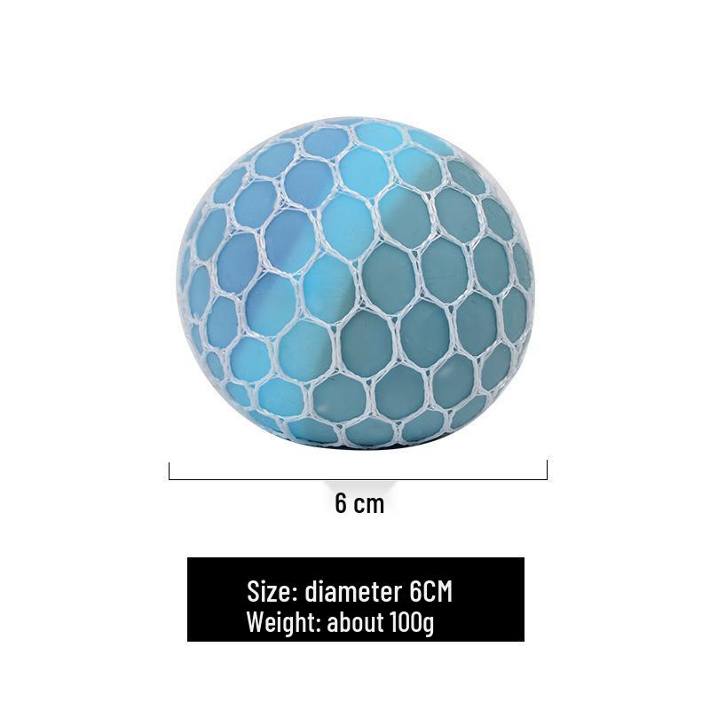 Трехцветный антистрессовый виноградный мячик - Меняющая цвет игрушка для сжимания