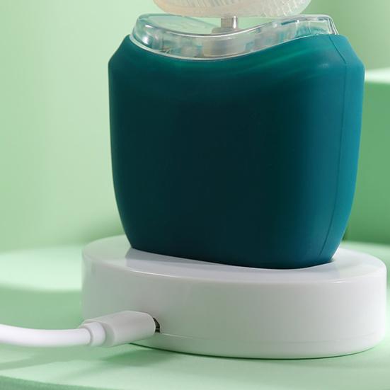 Adults U-Shaped Electric Toothbrush 3 Modes Adjustable Full Coverage Silicone Brush Heads IPX7 Waterproof Automatic Men Women Rechargeable Toothbrush