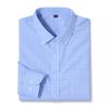 Мужская рубашка Оксфорд в стиле Business Casual, хлопок, с одним накладным карманом, длинный рукав, стандартный крой, удобная, на пуговицах, в клетку