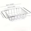 Adjustable Stainless Steel Sink Dish Plate Drain Rack Expandable Drying Basket Fruit Bowl Drainer Holder Kitchen Storage