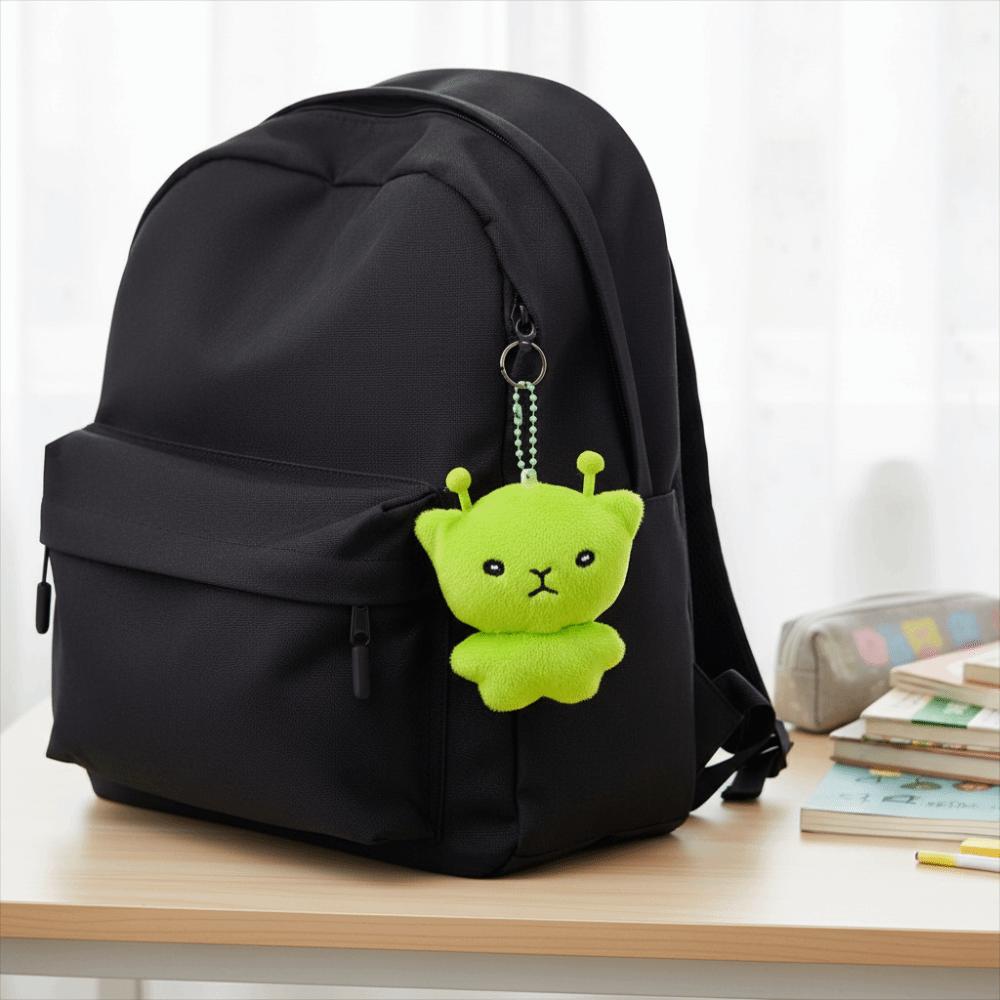 Cute Star Mobile Phone Rope Soft Alien Cat Keychain Cartoon Plush Backpack Pendant Versatile Use